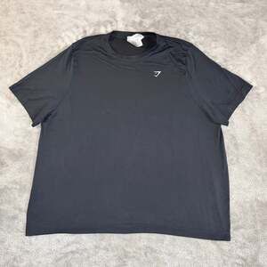 Gymshark Womens Essential Cropped Oversized T-Shirt XL Black Performance Tee